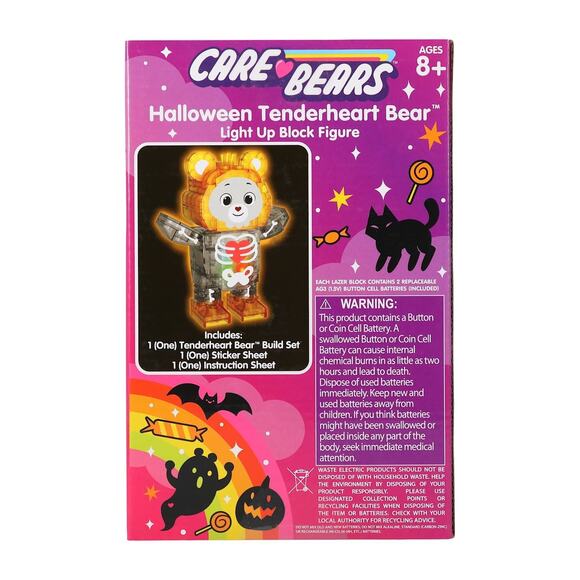 🔥Care Bears Halloween Tenderheart Bear Light Up Block Figure BNWT🔥 - Picture 4 of 4